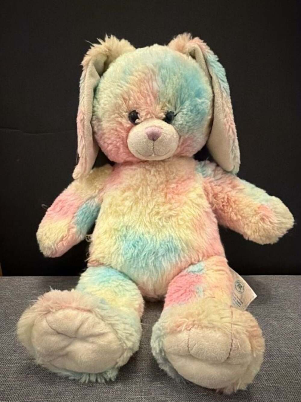 Build-A-Bear Workshop Pastel Watercolor Rainbow Tie-Dye Bunny Rabbit Plush